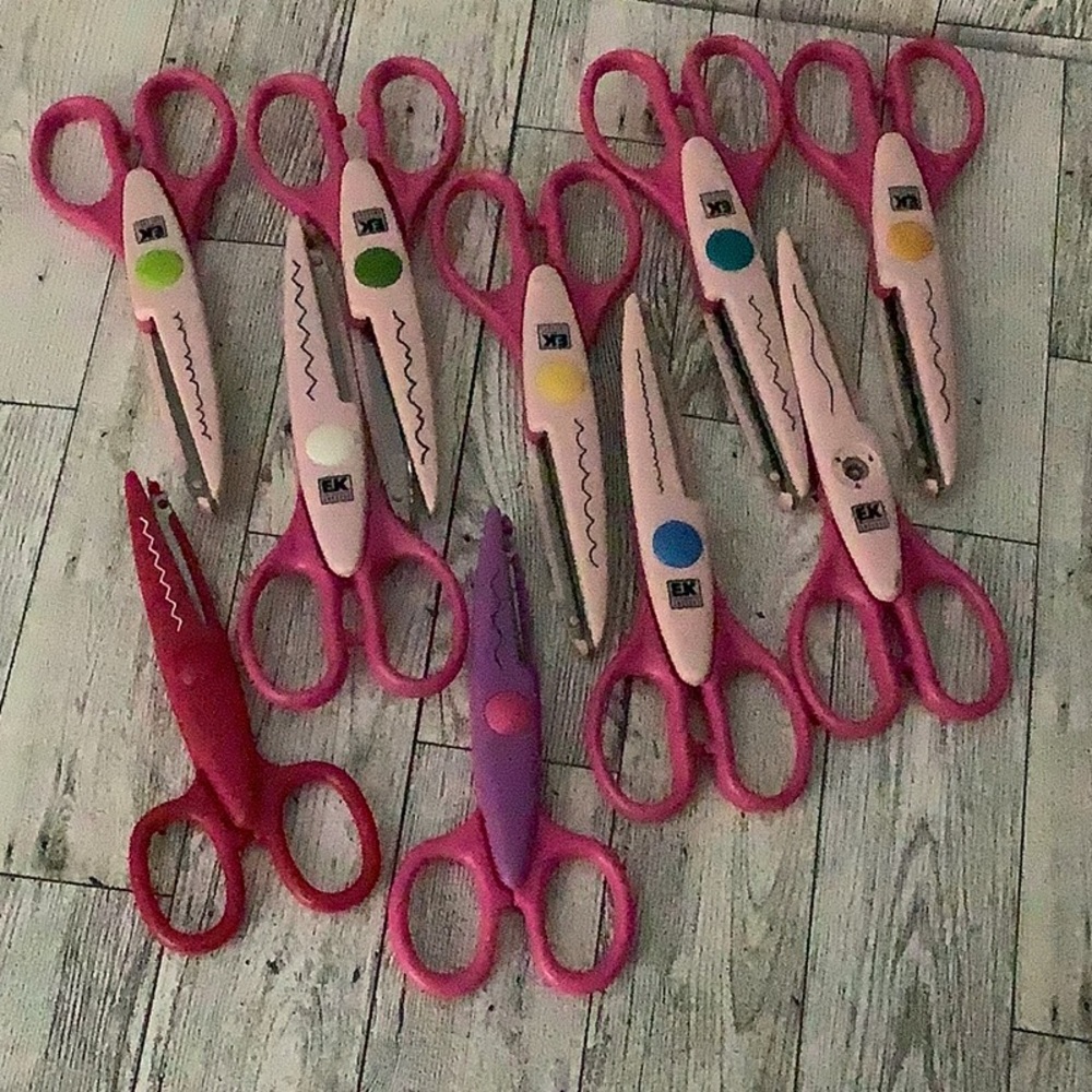 Ek success pink crafting scrapbooking art scissors